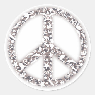 ビーチ平和シール ラウンドシール