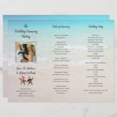 ビーチ式プログラム写真テンプレートヒトデ (正面/裏面)