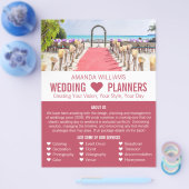 ビーチ式結婚のイベントプランナー広告 チラシ (シングル)