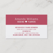 ビーチ式結婚のイベントプランナー 名刺 (裏面)