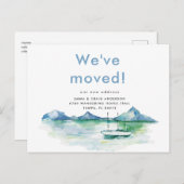 ビーチ引っ越しましたはがき ポストカード (正面/裏面)