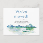 ビーチ引っ越しましたはがき ポストカード (正面)