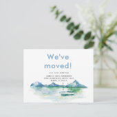 ビーチ引っ越しましたはがき ポストカード (スタンド正面)