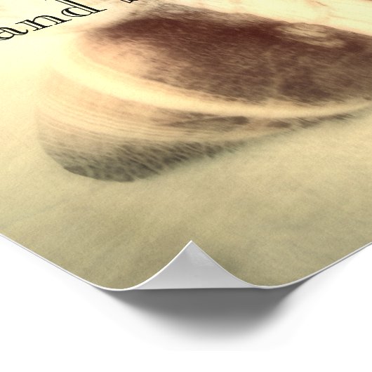 ビーチ引用文ポスターと貝殻写真アート ポスター (角)