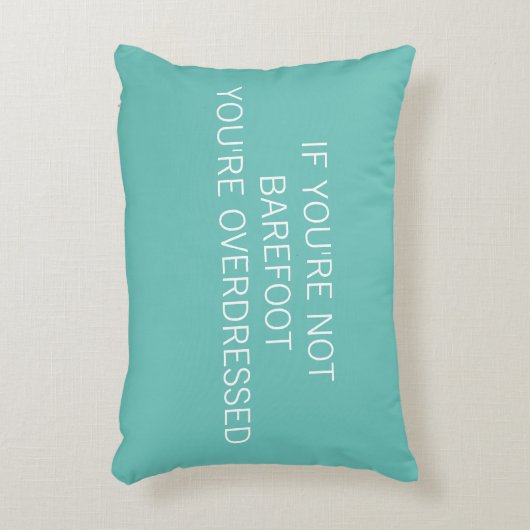 ビーチ引用文裸足おもしろい アクセントクッション (正面(垂直))