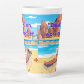 ビーチ引用文 カフェラテマグ (正面)