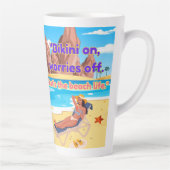 ビーチ引用文 カフェラテマグ (右)