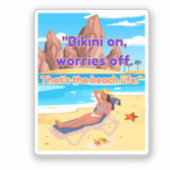 ビーチ引用文 シール (正面)