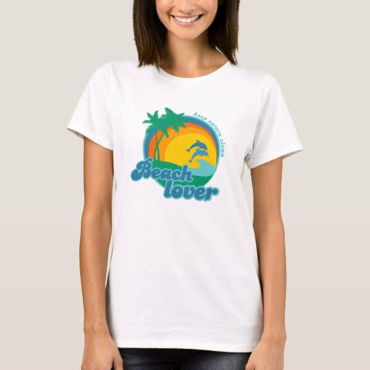 ビーチ恋人レトロシャツ Tシャツ (正面)