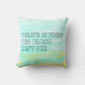 ビーチ恋人引用文水彩タイポグラフィ クッション (正面)