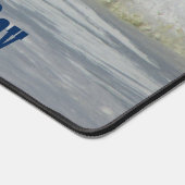 ビーチ恋人海波写真沿岸水 デスクマット (コーナー)