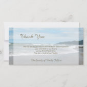 ビーチ悔やみや弔慰サンキューメモリアルフォトカード サンキューカード (正面)