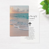 ビーチ悔やみや弔慰葬儀記念祈りの言葉カード (デスク)