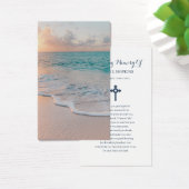 ビーチ悔やみや弔慰葬儀記念祈りの言葉カード (デスク)