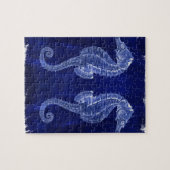 ビーチ愛好家の沿岸海ブルーシーホース ジグソーパズル (横)