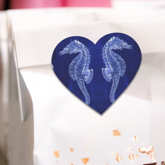 ビーチ愛好家の沿岸海ブルーシーホース ハートシール