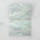 ビーチ愛好家ハート写真テンプレートクリスマスカード シーズンカード (内部)