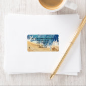 ビーチ抽象芸術アドレスの大きいラベル（5行） ラベル (インサイチュ)