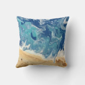 ビーチ抽象芸術アートピロー クッション (裏面)