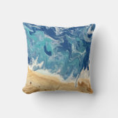 ビーチ抽象芸術アートピロー クッション (正面)