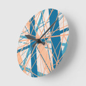 ビーチ抽象芸術ストライプサマーアクリルウォールクロック ラウンド壁時計 (傾斜)