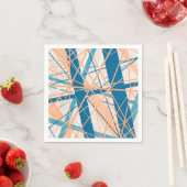 ビーチ抽象芸術ストライプサマーペーパーナプキン スタンダードカクテルナプキン (インサイチュ)