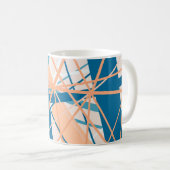 ビーチ抽象芸術ストライプサマーマグ コーヒーマグカップ (正面右)