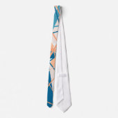 ビーチ抽象芸術ストライプネックタイ ネクタイ (裏面)
