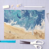 ビーチ抽象芸術ティッシュペーパー 薄葉紙 (クラフト)