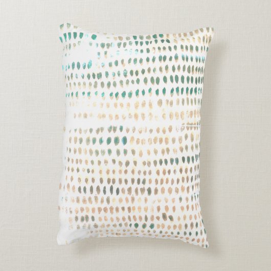 ビーチ抽象芸術テクスチャターコイズアクセント枕 アクセントクッション (裏面(縦))