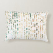 ビーチ抽象芸術テクスチャターコイズアクセント枕 アクセントクッション (裏面)