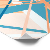 ビーチ抽象芸術幾何ストライプポスター ポスター (角)