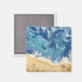 ビーチ抽象芸術磁石 マグネット (正面/裏面)