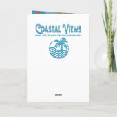 ビーチ抽象芸術考えの女性 カード (裏面)