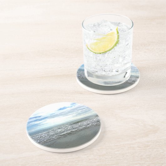 ビーチ抽象芸術芸術的航海のギフトの好意 コースター (側面)