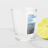 ビーチ抽象芸術芸術的航海のギフトの好意 ショットグラス (左)