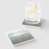 ビーチ抽象芸術芸術的航海のギフトの好意 ストーンコースター (横)