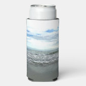 ビーチ抽象芸術芸術的航海のギフトの好意 スリム缶クーラー (Seltzer裏面)