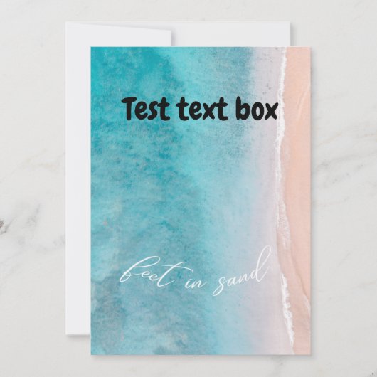 ビーチ招待状文字 招待状 (正面)