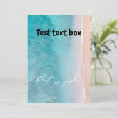 ビーチ招待状文字 招待状 (スタンド正面)