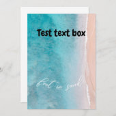 ビーチ招待状文字 招待状 (正面/裏面)