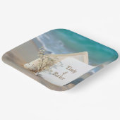 ビーチ招待状魚介砂 ペーパープレート (傾斜あり)