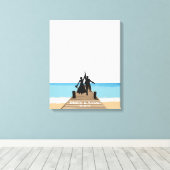 ビーチ指紋バルーンゲストブック キャンバスプリント (インサイチュ (ウッドフロア))