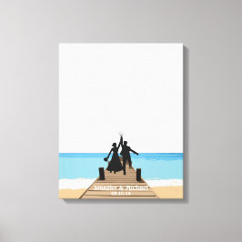 ビーチ指紋バルーンゲストブック キャンバスプリント