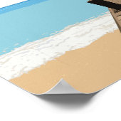 ビーチ指紋バルーンゲストブック ポスター (角)