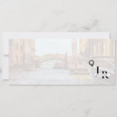 ビーチ搭乗券ウェディング日付チケットを保存 招待状 (裏面)