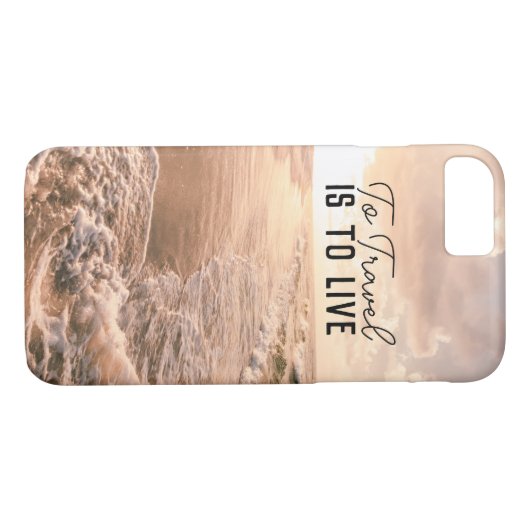 ビーチ撮影ギフト付き旅行引用文 Case-Mate iPhoneケース (裏面(横))