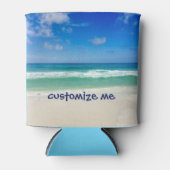 ビーチ撮影波の青い空 缶クーラー (正面)