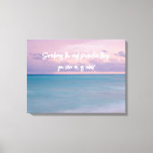 ビーチ撮影用デコールと旅行引用文 キャンバスプリント (正面)