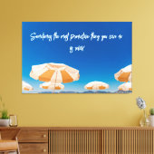ビーチ撮影用デコールと旅行引用文 キャンバスプリント (インサイチュ (リビング))